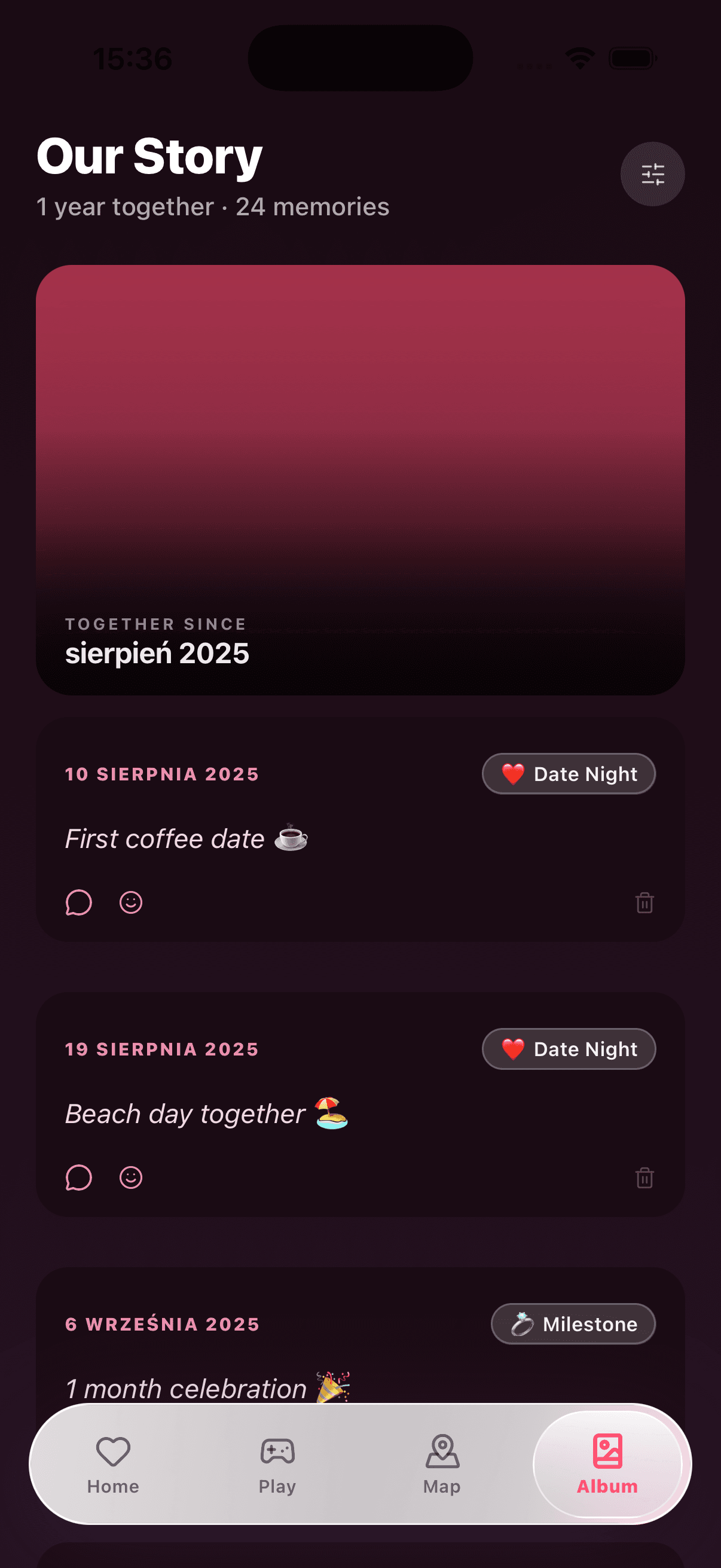 HeartSee shared relationship album