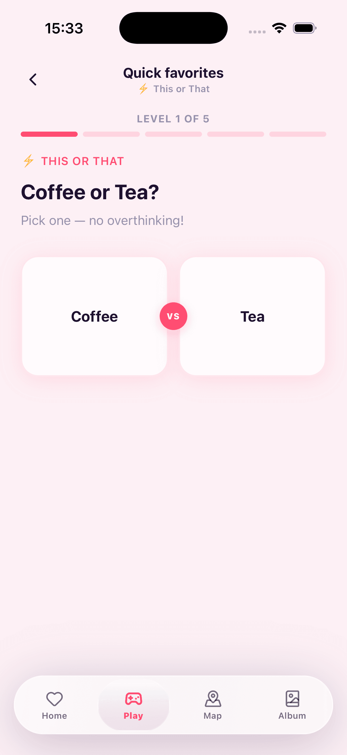This or That couples game in HeartSee